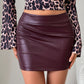 Devine PU Leather Mini Skirt