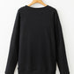 Solid Color Round Neck Long Sleeve Sweatshirt