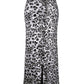 Honey Slit Leopard Midi Skirt