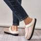 Contrast Round Toe Flat Slippers