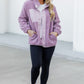 Snap Down Long Sleeve Sherpa Jacket