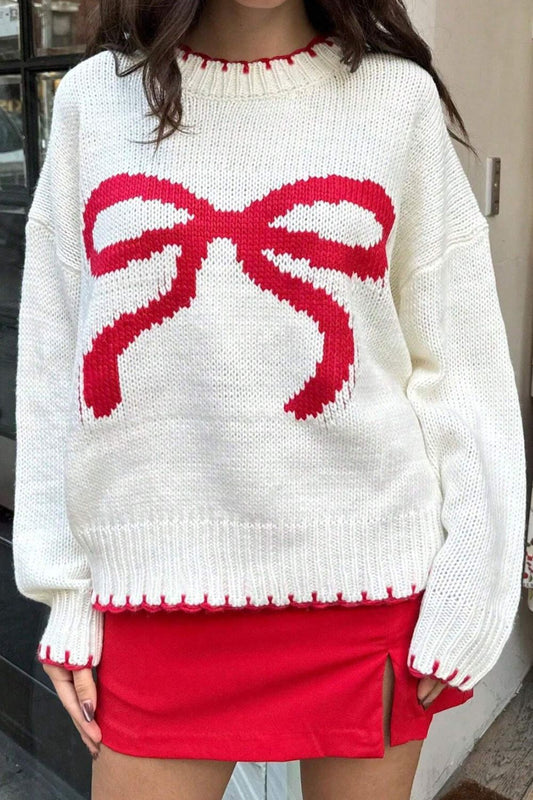 Bow Tie Knit Sweater