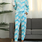 Tie-Dye Round Neck Top and Pants Lounge Set