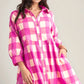 Pink Plaid Shirt Dress—All Heart—Valentine's Day Collection