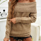 Off-Shoulder Long Sleeve Sweater