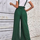 Perfee Tie Belt Wide Leg Overalls