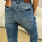 Judy Blue Full Size Mid Rise Rigid Magic Release Hem Jeans