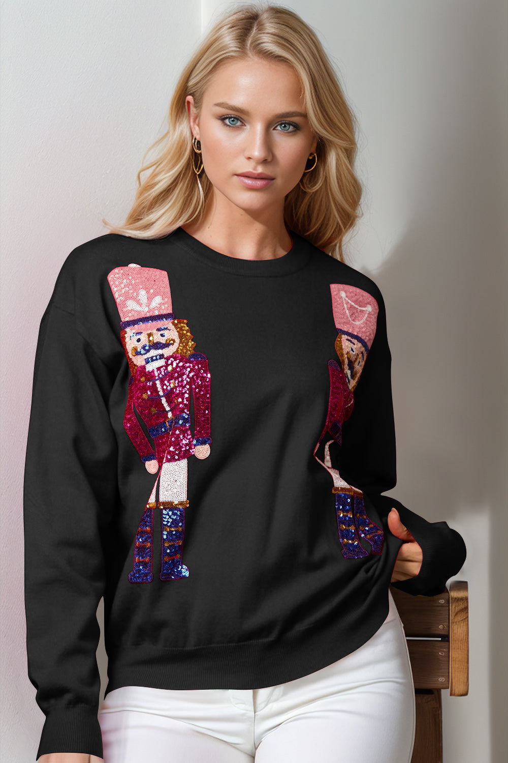 Sequin Nutcracker Sweater