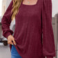 Square Neck Long Sleeve Top