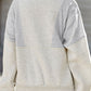 Half Zip Drop Shoulder Long Sleeve Sweatshirt