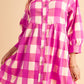 Pink Plaid Shirt Dress—All Heart—Valentine's Day Collection