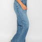 bytos Full Size High Rise Wide Leg Jeans with Pockets