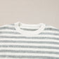 Striped Round Neck Dropped Shoulder Sweater