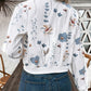 Printed Zip Up Long Sleeve Jacket