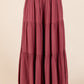 Mittoshop Tier Detail Smocked Elastic Waist Wide Leg Pants