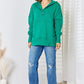 Zenana Half Snap Long Sleeve Hoodie