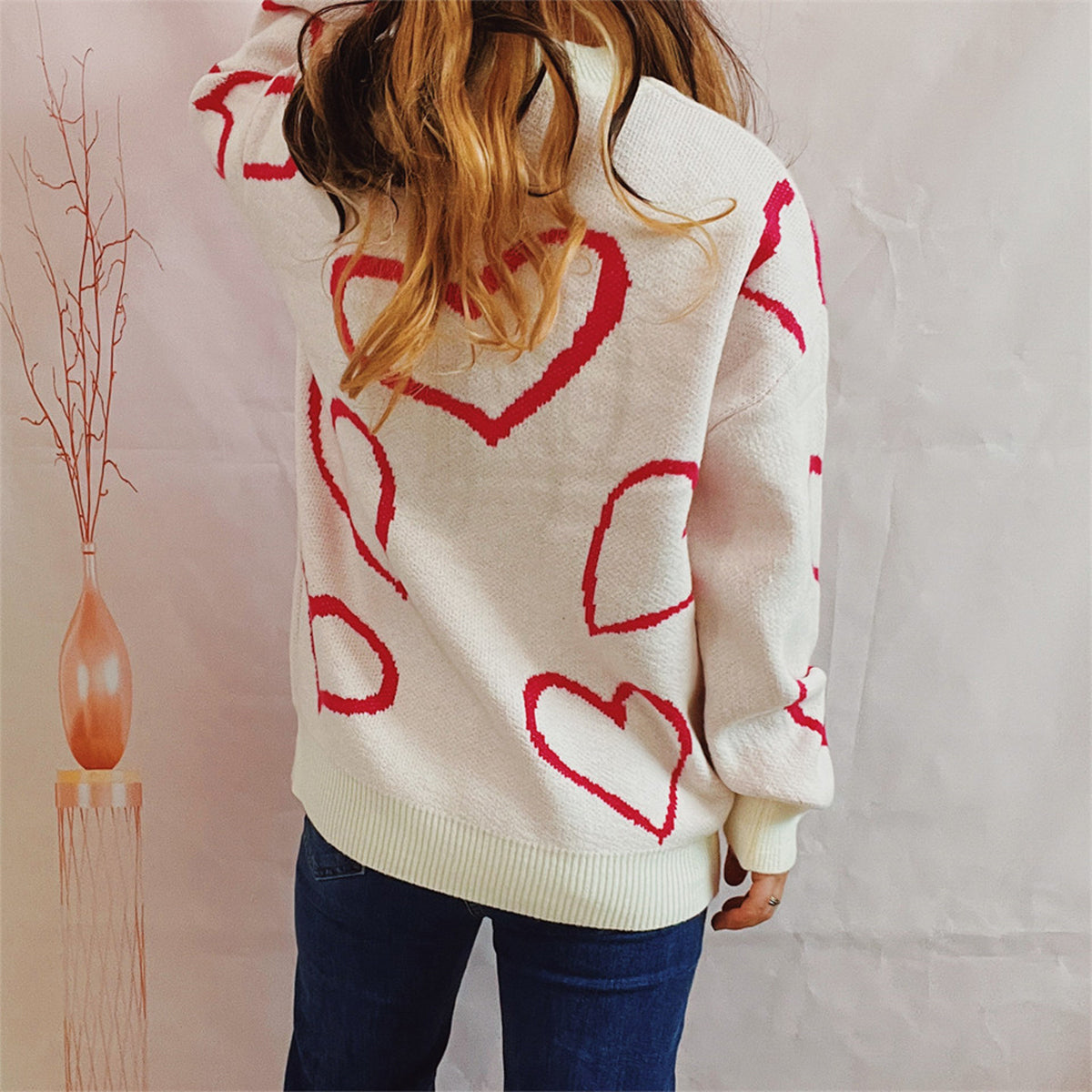 Heart Pattern Sweater—All Heart—Valentine's Day Collection