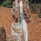 Khaki Plaid Colorblock Patchwork High Low Shacket