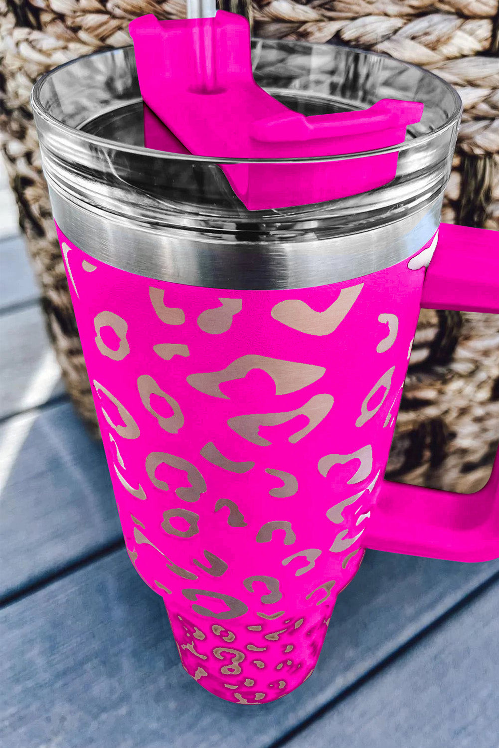 White Leopard Spotted 304 Stainless Double Insulated Cup 40oz