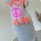 Peace Sign Long Sleeve Cardigan