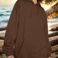 Drawstring Dropped Shoulder Hoodie