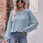 Mandy Long Flounce Sleeve Round Neck Blouse