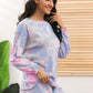 Tie-Dye Long Sleeve Top and Shorts Lounge Set