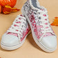 Pink Bleached Spots Canvas Shoes