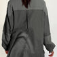 Exposed Seam Oversized Long Sweatshirt