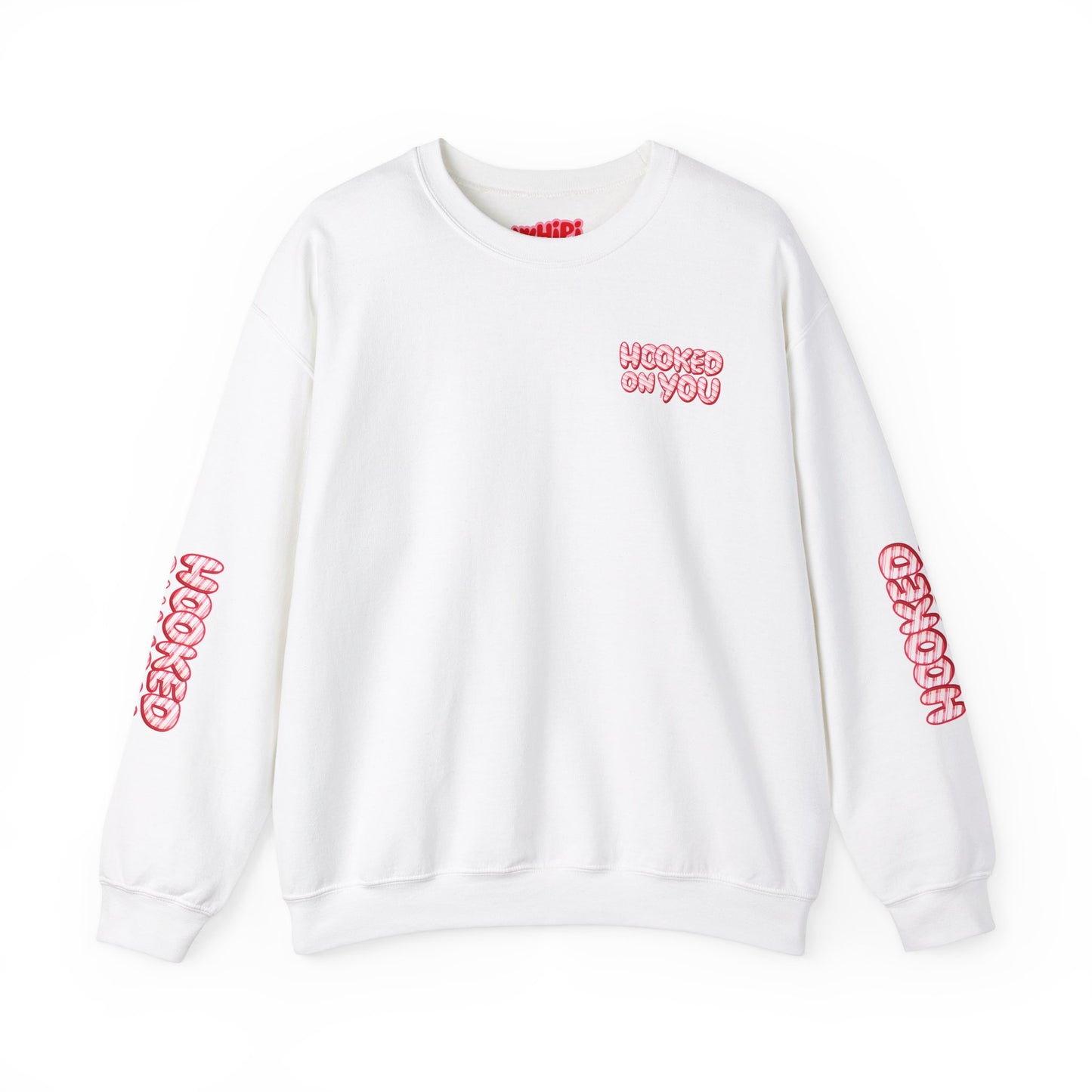 Hooked On You Crewneck Sweatshirt – Candy Cane Bubble Letters Edition