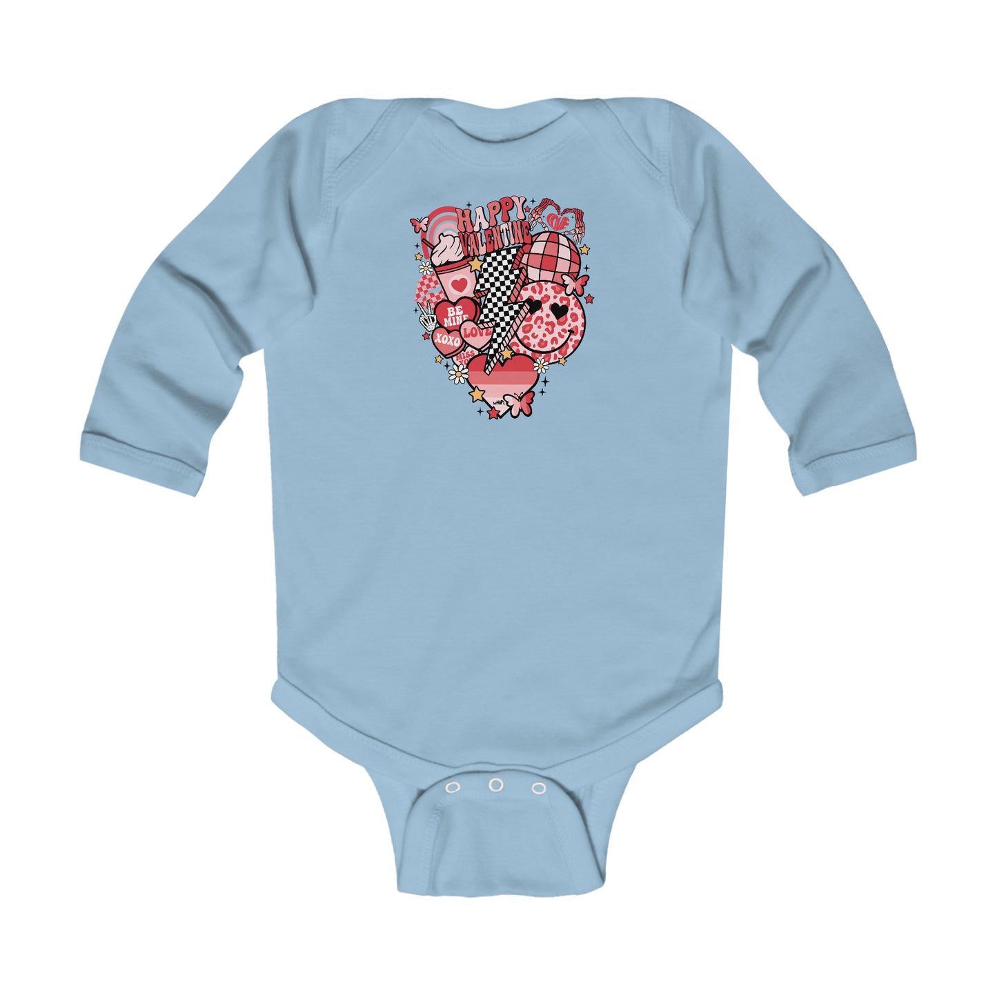 Infant Happy Valentine Long Sleeve Bodysuit
