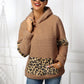 Ivy Lane Sherpa Leopard Long Sleeve Hoodie