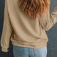 Plus Size Round Neck Long Sleeve Sweatshirt