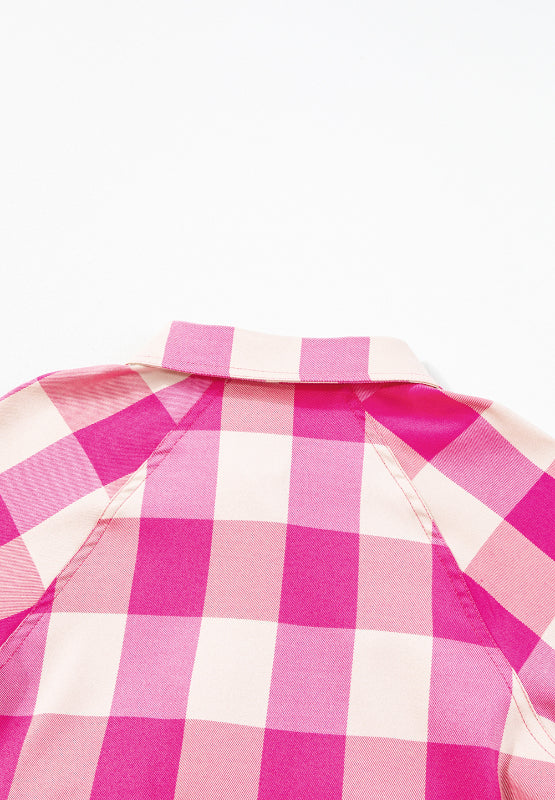 Pink Plaid Shirt Dress—All Heart—Valentine's Day Collection