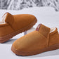 Letter M Suede Round Toe Slippers