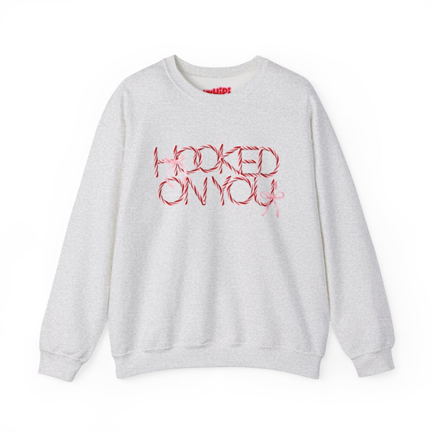 Hooked On You Crewneck Sweatshirt—Candy Canes & Bows Edition