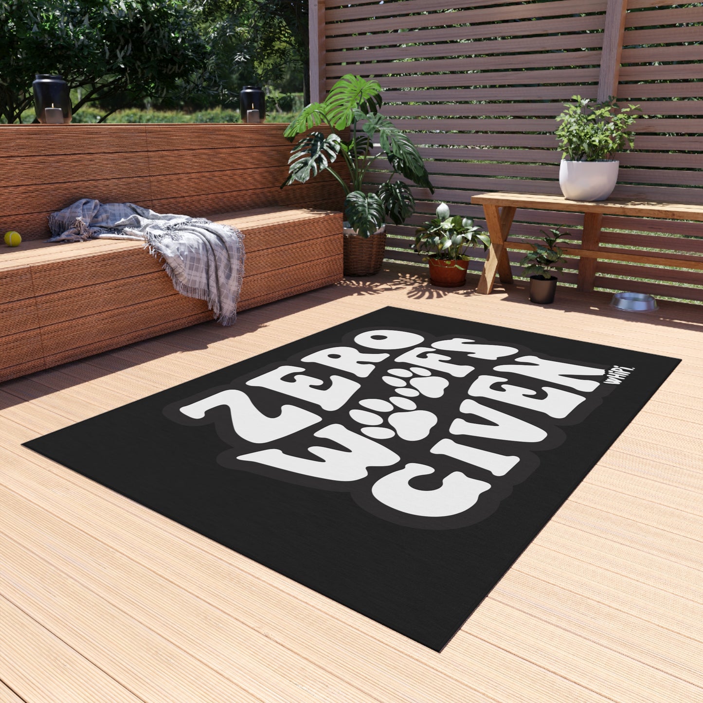 "No Woofs Given" Outdoor Dog Mat