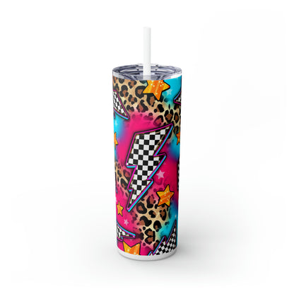 Skinny Race Tumbler with Straw, 20oz