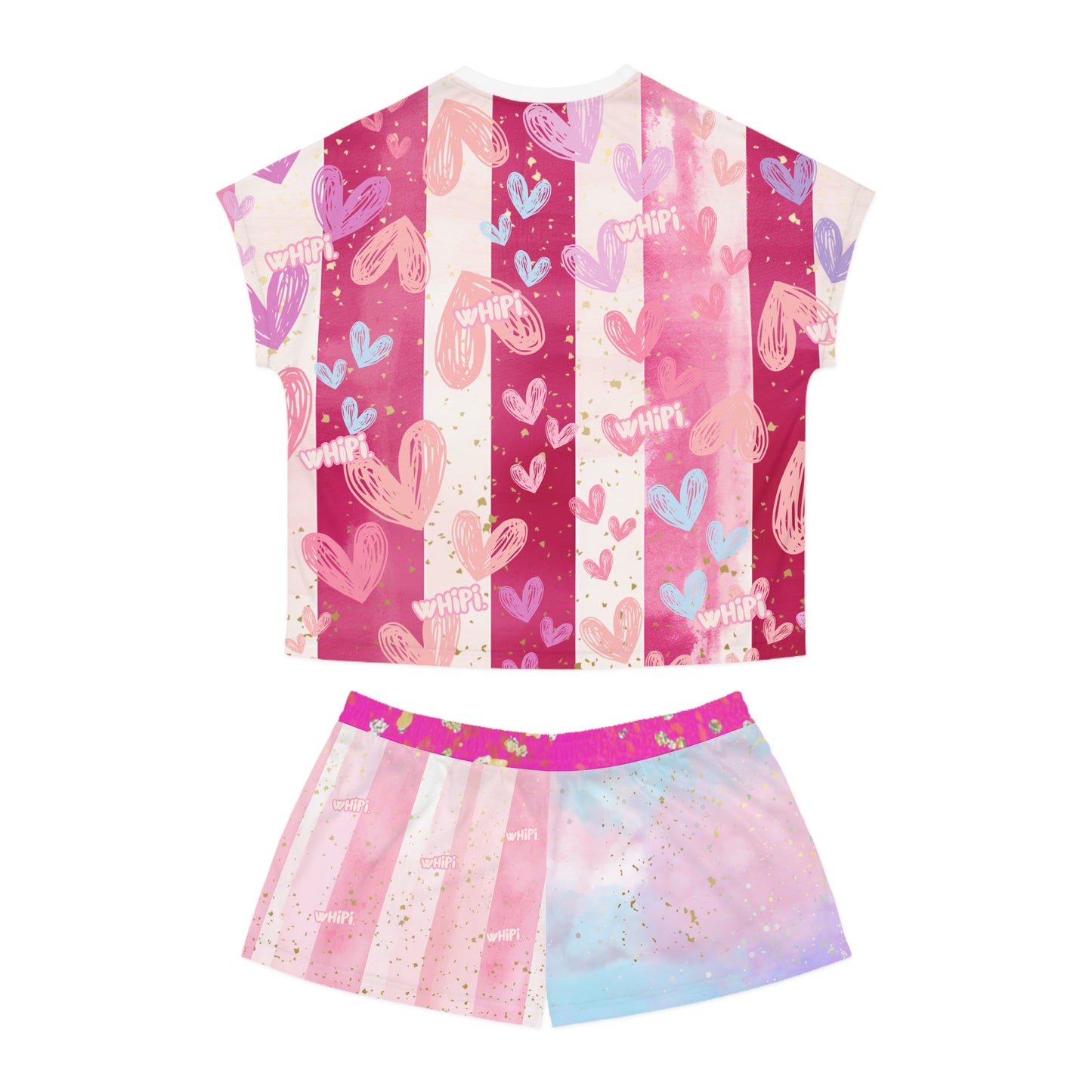 Candy Hearts & Stripes Dream Short Pajama Set