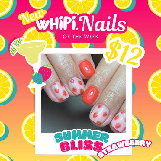 wHiPi. Press On Nails - Summer Bliss Strawberry