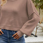 Round Neck Dropped Shoulder Sweater