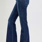 RISEN Full Size High Rise Flare Jeans with Pockets