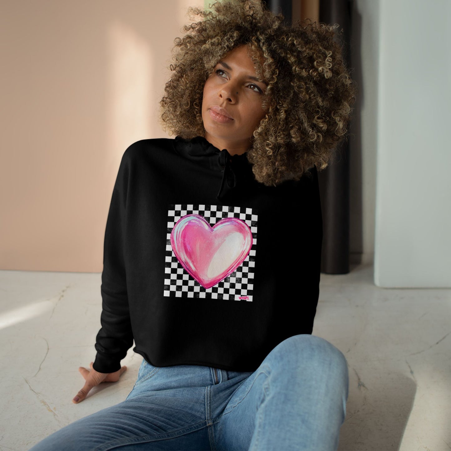 Make My Heart Race Crop Hoodie (XS-L)