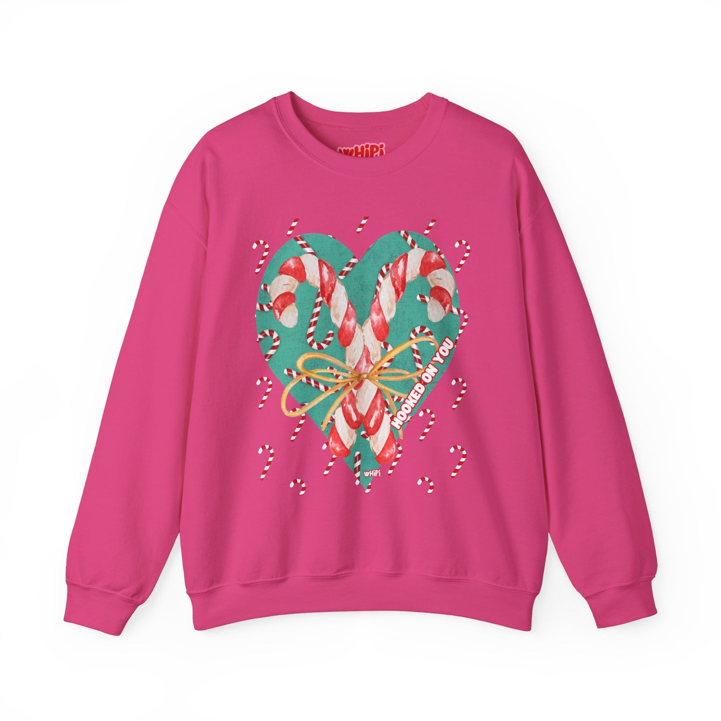 Hooked On You Crewneck Sweatshirt – Candy Canes & Hearts Edition