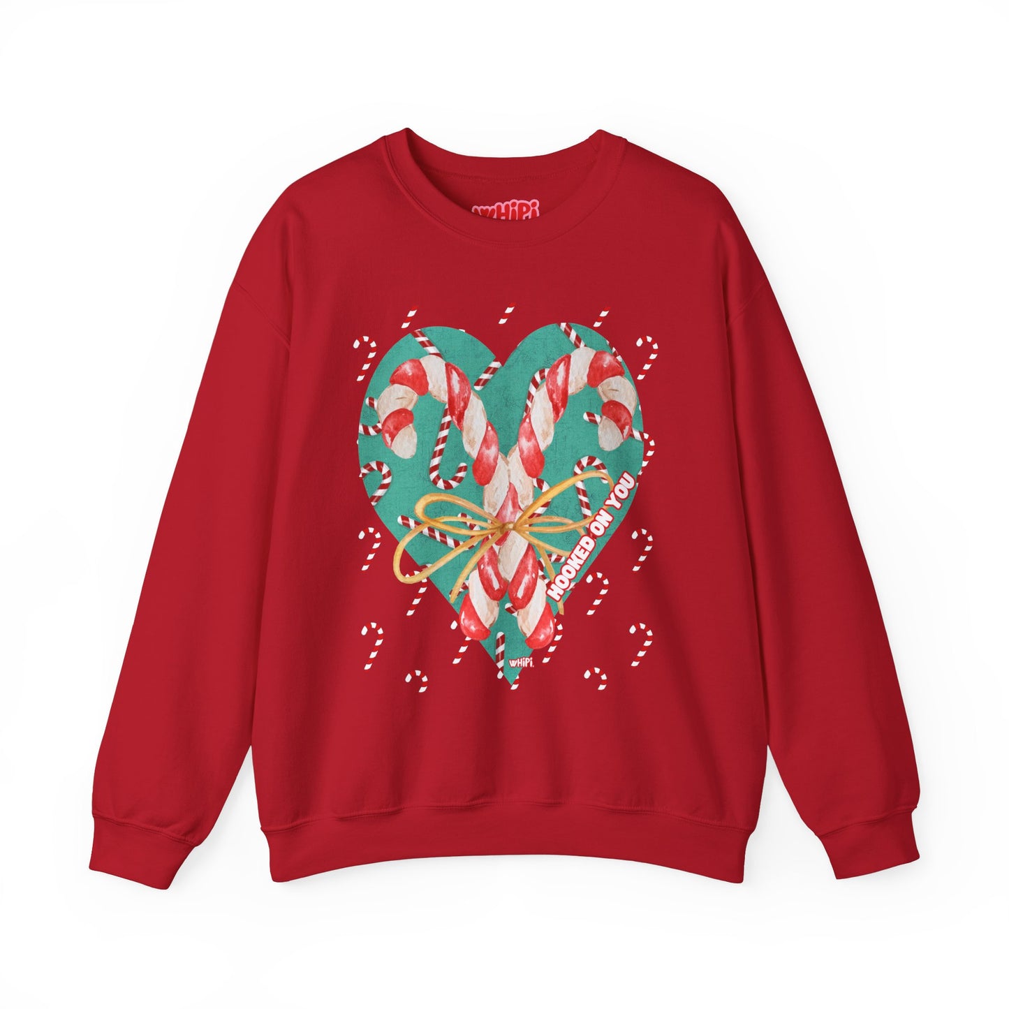 Hooked On You Crewneck Sweatshirt – Candy Canes & Hearts Edition