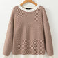 Striped Round Neck Long Sleeve Sweater