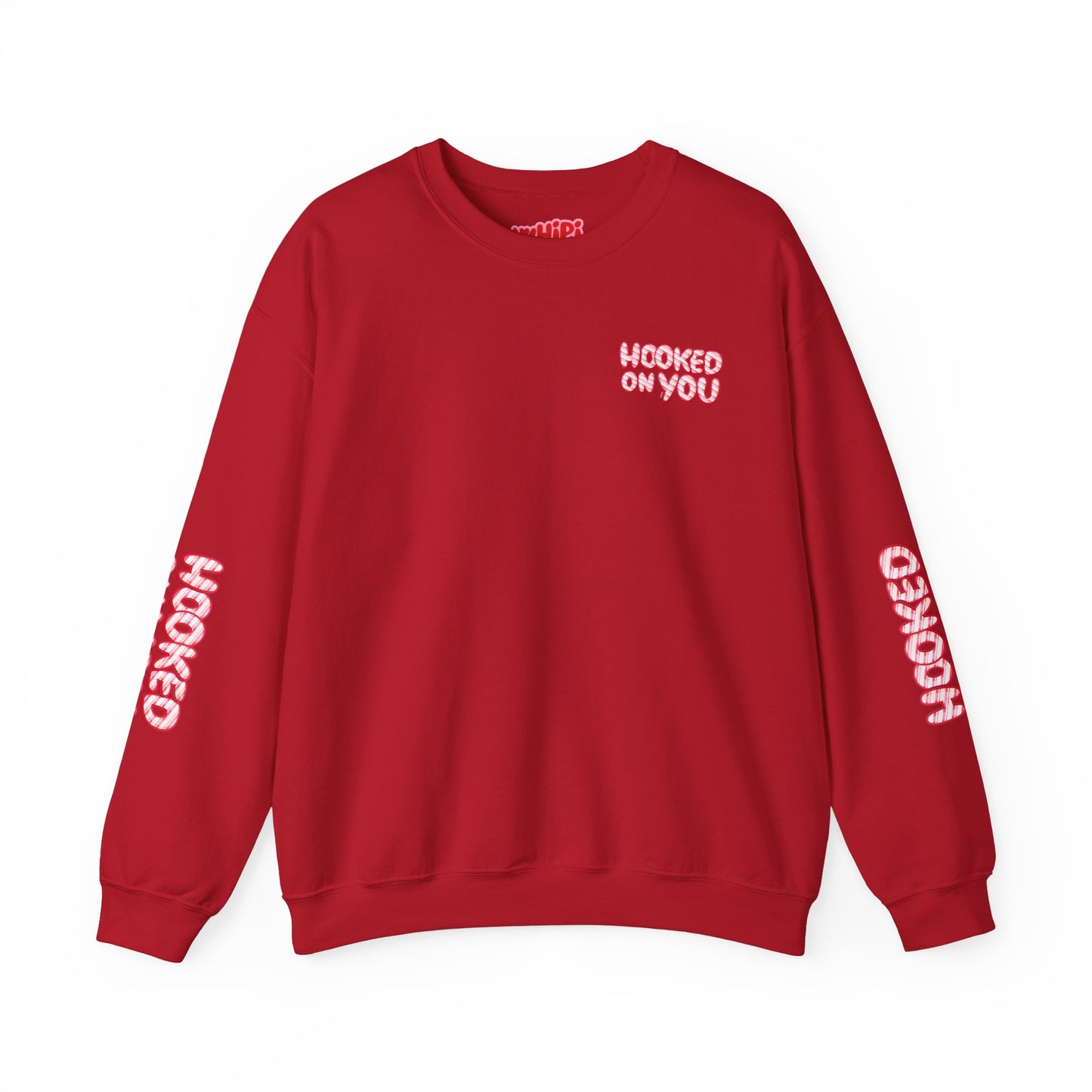 Hooked On You Crewneck Sweatshirt – Candy Cane Bubble Letters Edition