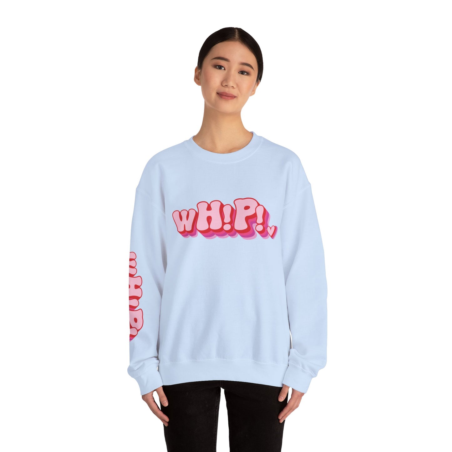 wHiPi. Wear Your Heart On Your Sleeve Crewneck Sweatshirt (S‑5XL)