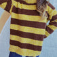 Striped Round Neck Long Sleeve Sweater