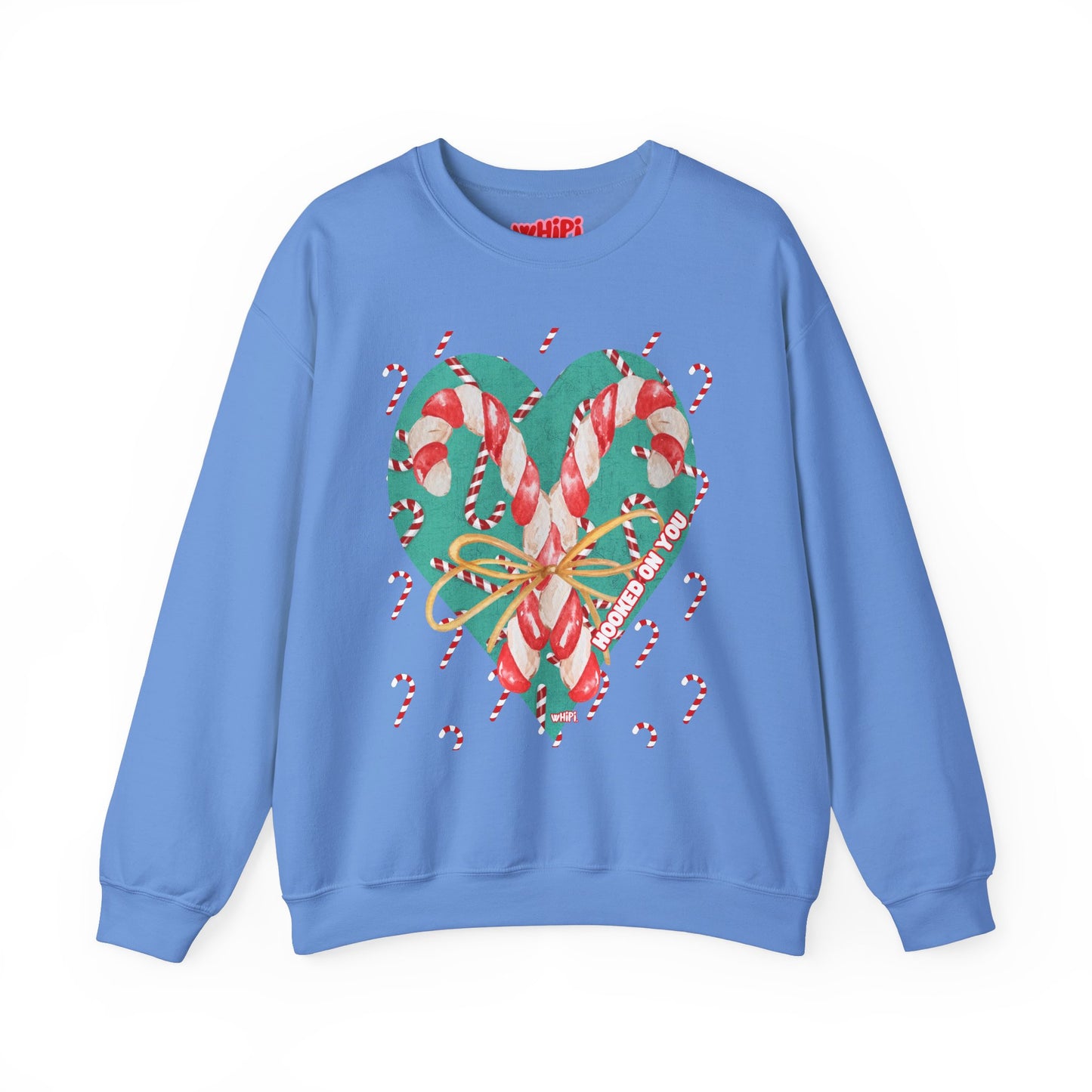 Hooked On You Crewneck Sweatshirt – Candy Canes & Hearts Edition